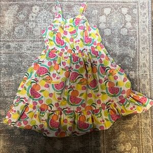 Gymboree Colorful Fruit Print Girls Dress
